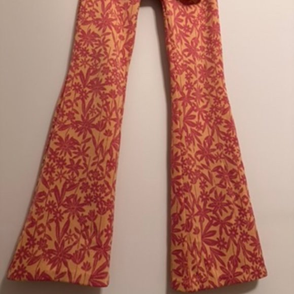 Zara pink and orange floral crop top two piece matching set - Picture 1 of 8